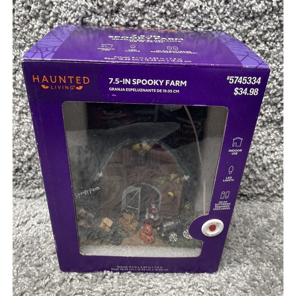 Haunted Living 7.5 In Spooky Farm Led Lights Indoor Use Home Decoration